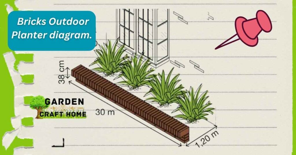 Bricks Outdoor Planter-diagram on paper 