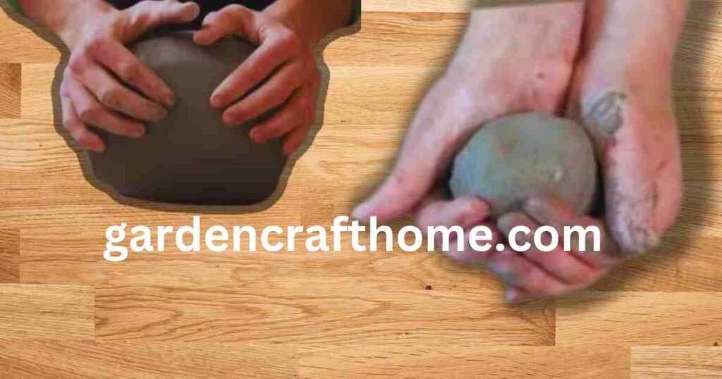 kneading  clay